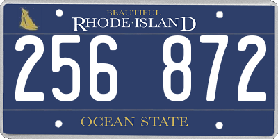 RI license plate 256872