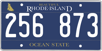 RI license plate 256873