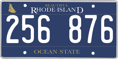 RI license plate 256876