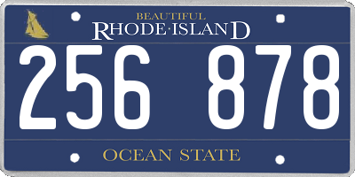 RI license plate 256878