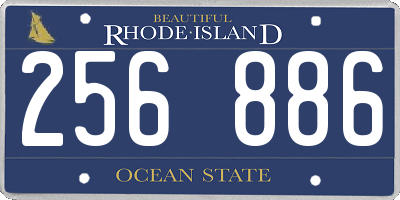 RI license plate 256886