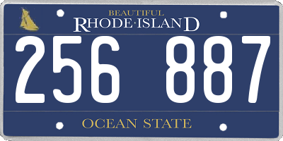 RI license plate 256887