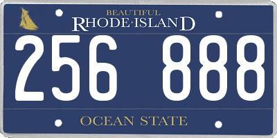 RI license plate 256888