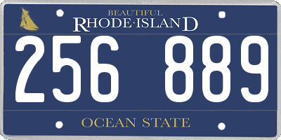 RI license plate 256889