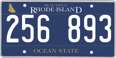 RI license plate 256893