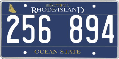 RI license plate 256894