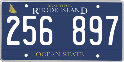 RI license plate 256897