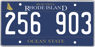 RI license plate 256903