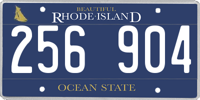 RI license plate 256904
