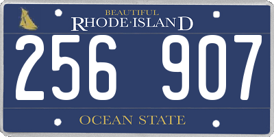 RI license plate 256907
