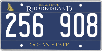 RI license plate 256908