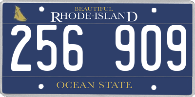 RI license plate 256909