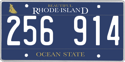 RI license plate 256914