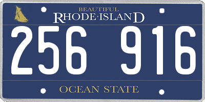 RI license plate 256916