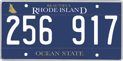 RI license plate 256917