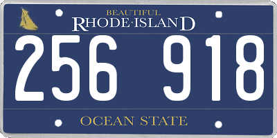 RI license plate 256918