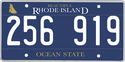 RI license plate 256919