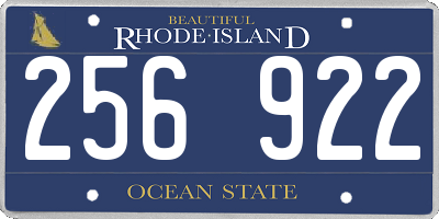 RI license plate 256922