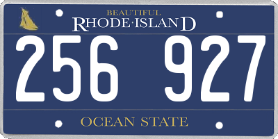 RI license plate 256927