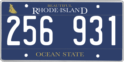 RI license plate 256931
