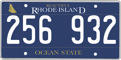 RI license plate 256932
