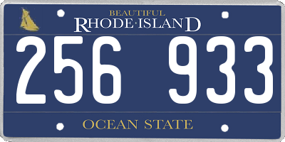 RI license plate 256933