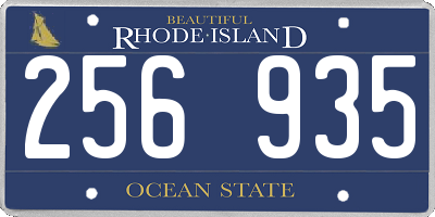 RI license plate 256935