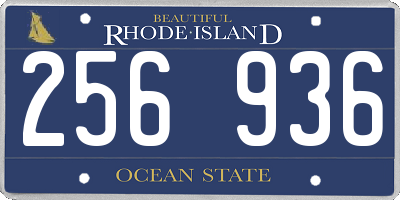 RI license plate 256936
