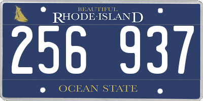 RI license plate 256937