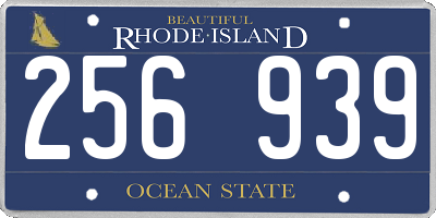 RI license plate 256939