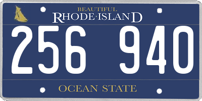 RI license plate 256940