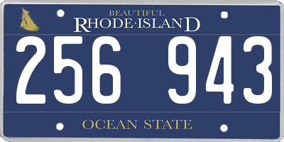 RI license plate 256943