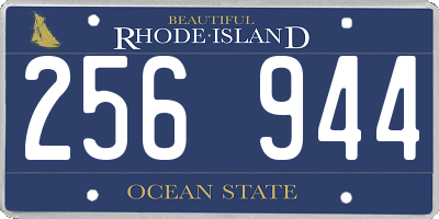 RI license plate 256944