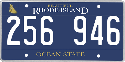 RI license plate 256946
