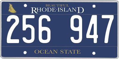 RI license plate 256947