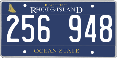 RI license plate 256948
