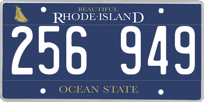 RI license plate 256949