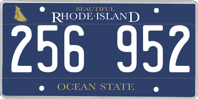 RI license plate 256952
