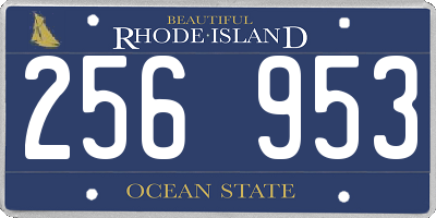RI license plate 256953