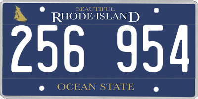 RI license plate 256954