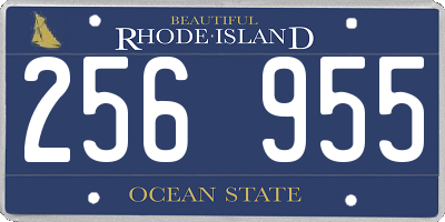 RI license plate 256955