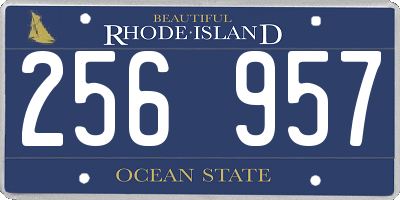 RI license plate 256957