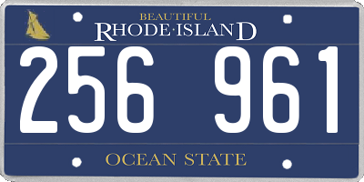 RI license plate 256961