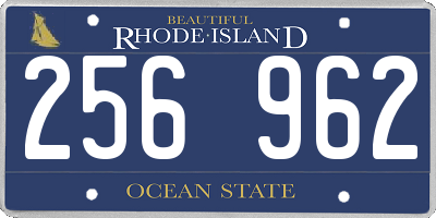 RI license plate 256962
