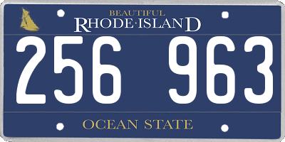 RI license plate 256963