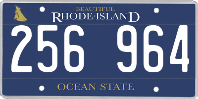 RI license plate 256964