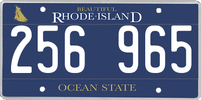 RI license plate 256965