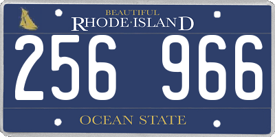 RI license plate 256966
