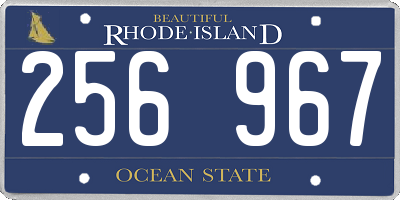 RI license plate 256967