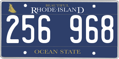 RI license plate 256968